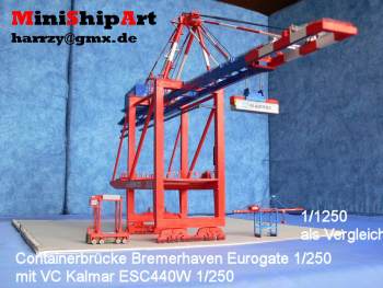Hafenmodell  container bridge 1/1250 und 1/250