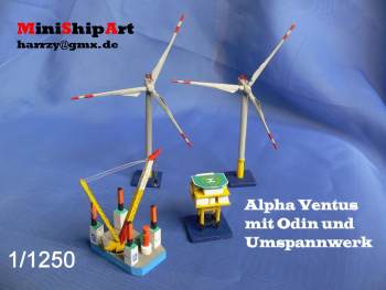 Windradmodell wind turbine model 1/1250